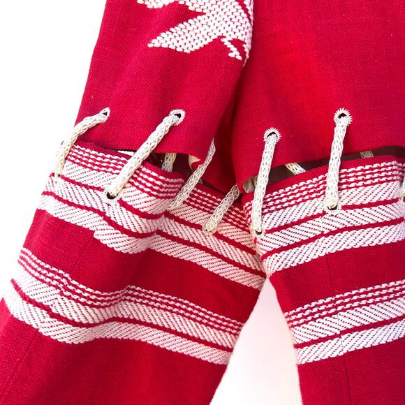 Rare Vintage Richard Tyler Woven Red Bird Statement Jacket Blazer Small 80s - Picture 7 of 12